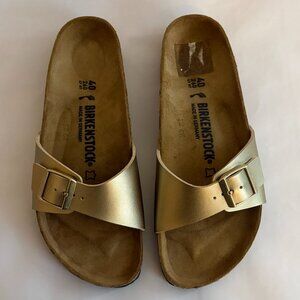 Birkenstock Madrid Boho Narrow Fit Birko Flor Gold US Women 9 EU 40